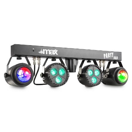 MAX PartyBar1 with 2x LED Par and 2x Jellymoon RGBW
