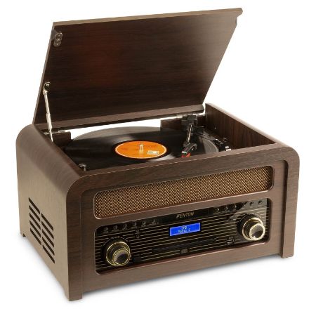 FENTON gramofon Nashville Vintage Record Player Dark Wood