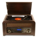 FENTON gramofon Nashville Vintage Record Player Dark Wood