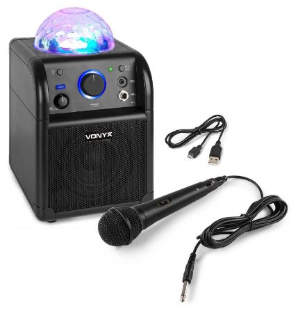 VONYX SBS50B BT Karaoke Speaker LED Ball Black