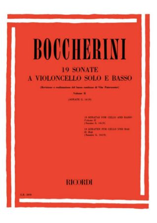 BOCCHERINI:19 SONATE A VIOLONCELLO SOLO E BASSO (10-19) VOL.2