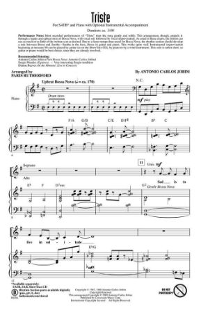 JOBIM/RUTHERFORD:TRISTE SATB