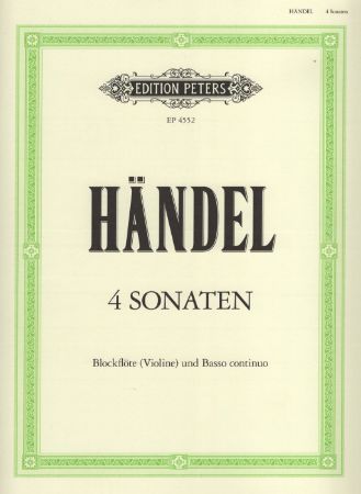 HANDEL:4 SONATEN BLOCKFLOTE UND PIANO