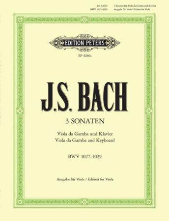 BACH J.S.:3 SONATEN BWV1027-1029 VIOLA NAD PIANO