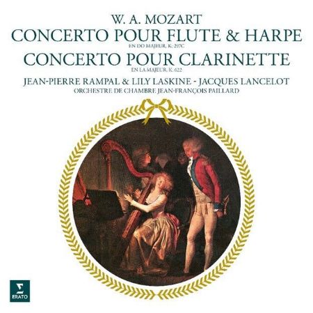 MOZART:CONCERTO POUR FLUTE & HARPE/CONCERTO POUR CLARINETTE/RAMPAL/LASKINE