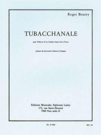 BOUTRY:TUBACCHANALE POUR TUBA ET PIANO