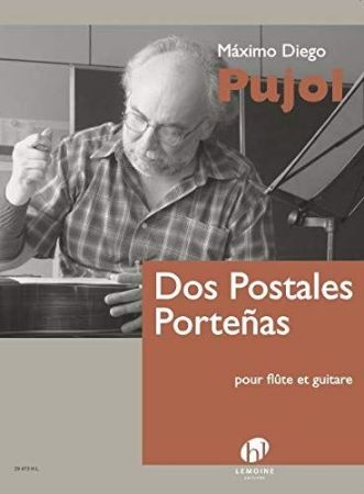 PUJOL:DOS POSTALES PORTENAS FLUTE ET GUITAR