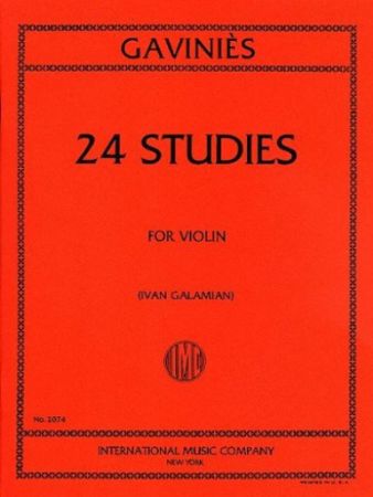 GAVINIES:24 STUDIES FOR VIOLIN