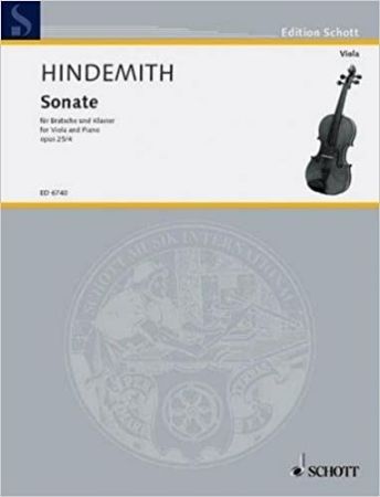 HINDEMITH:SONATE OP.25/4 FOR VIOLA AND PIANO