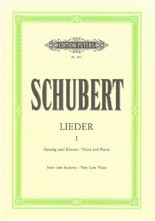 SCHUBERT:LIEDER 1 VERY LOW VOICE