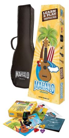 MAHALO UKULELE SOPRANO BLACK  SET