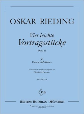 RIEDING:VIER LEICHTE VORTRAGSSTUCKE OP.23 VIOLINE & PIANO