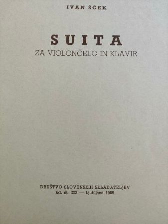 ŠČEK:SUITA ČELO IN KLAVIR