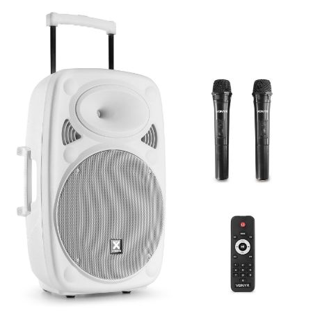 VONYX PRENOSNO BATERIJSKO OZVOČENJE Verve46 Portable Sound System 15” White Edit