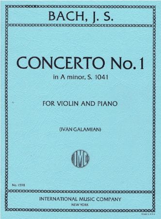 BACH J.S.:CONCERTO NO.1 S1041 VIOLIN AND PIANO (GALAMIAN)