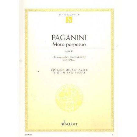 PAGANINI:MOTO PERPETUO OP.11 VIOLIN AND PIANO