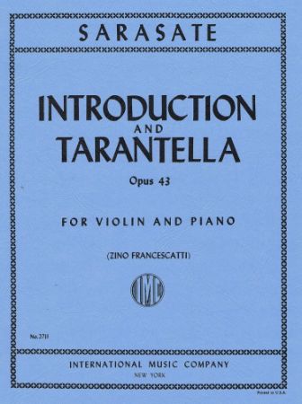 SARASATE:INTRODUCTION AND TARANTELLA VIOLIN & PIANO