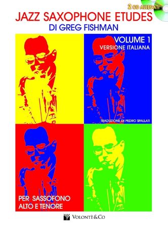 FISHMAN:JAZZ SAXOPHONE ETUDES VOL.1 + 2CD VERSIONE ITALIANA