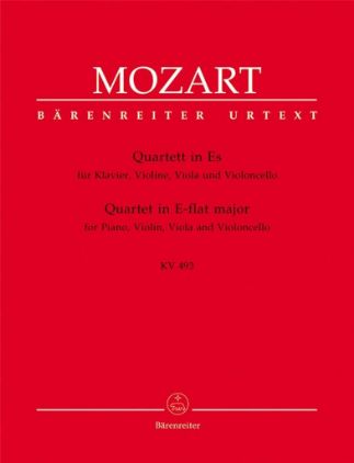 MOZART:QUARTET IN ES KV 493 PIANO,VIOLIN,VIOLA AND CELLO