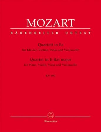 MOZART:QUARTET IN ES KV 493 PIANO,VIOLIN,VIOLA AND CELLO