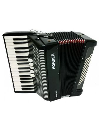 HOHNER HARMONIKA BRAVO III 72 ČRNA New Bellow Black klavirska harmonika s torbo