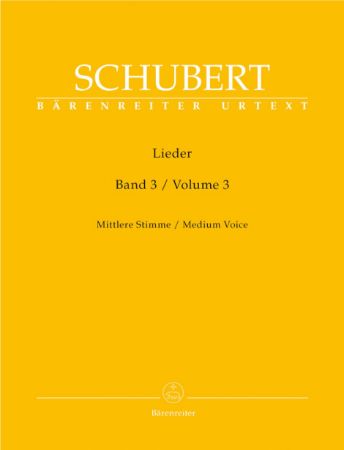 SCHUBERT:LIEDER VOL.3 MEDIUM VOICE