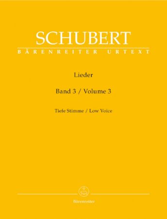 SCHUBERT:LIEDER VOL.3 LOW VOICE