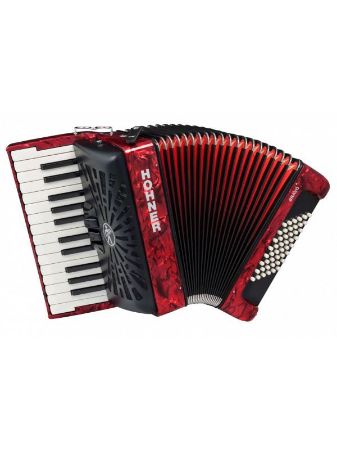 HOHNER HARMONIKA BRAVO II 48 New Bellow rdeča