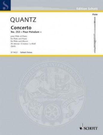 QUANTZ:CONCERTO NO.253 "POUR POTSDAM" E-MOLL FOR FLUTE AND PIANO