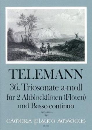 TELEMANN:36.TRIOSONATE A-MOLL FUR 2 ALTBLOCKFLOTEN (FLOTEN) UND BASSO CON.