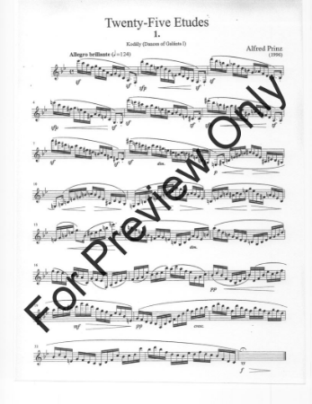 PRINZ:25 (TWENTY FIVE) ETUDES,CLARINET