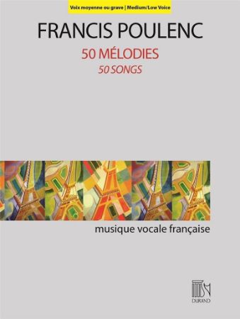 POULENC:50 MELODIES MEDIUM/LOW VOICE