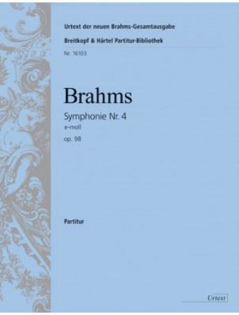BRAHMS:SYMPHONY NO.4 OP.98 E MINOR FULL SCORE
