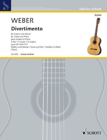 WEBER:DIVERTIMENTO OP.38 WEV P.13 GUITAR AND PIANO