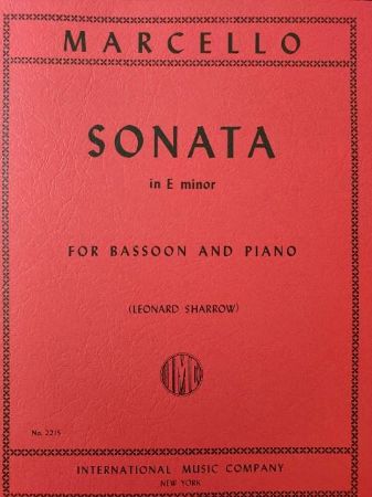 MARCELLO:SONATA E-MINOR FOR BASSOON AND PIANO