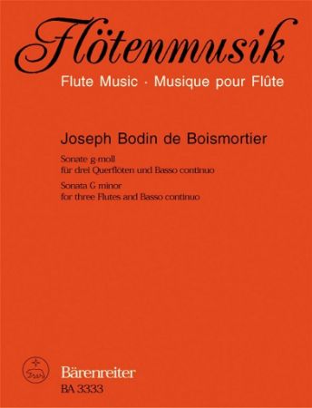 BOISMORTIER:SONATE G-MOLL FOR THREE FLUTES AND BASSO CON.