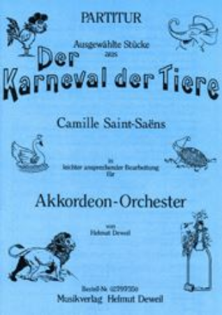 SAINT-SAENS:DER KARNEVAL DER TIERE AKKORDEON ORCHESTRA PARTITUR