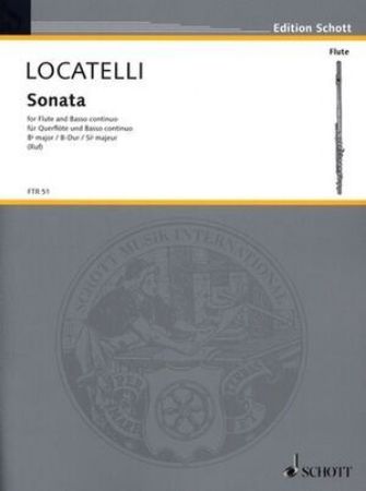 LOCATELLI:SONATA B-DUR FOR FLUTE AND BASSO CON.