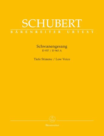 SCHUBERT:SCHWANENGESANG D 957/D 965A LOW VOICE