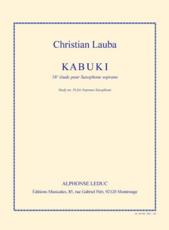 LAUBA:KABUKI 16e ETUDE SAXOPHONE SOPRANO