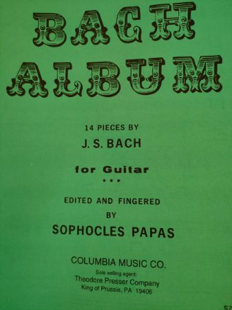 BACH J.S./PAPAS:BACH ALBUM 14 PIECES FOR GUITAR