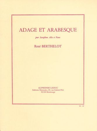 BERTHELOT:ADAGE ET ARABESQUE, SAXOPHONE ALTO AND PIANO