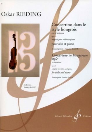 RIEDING:CONCERTINO OP.21 D-MINOR VIOLA AND PIANO