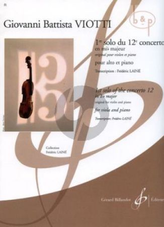 VIOTTI:1ER SOLO DU 12E CONCERTO FOR VIOLA AND PIANO