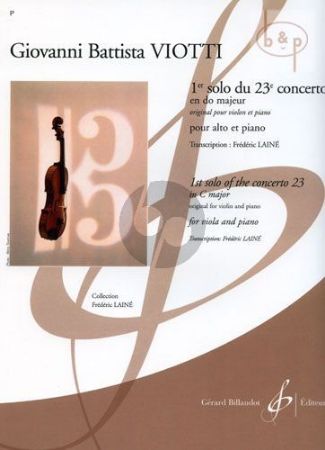 VIOTTI:1ER SOLO DU 23E CONCERTO C-MAJOR FOR VIOLA AND PIANO