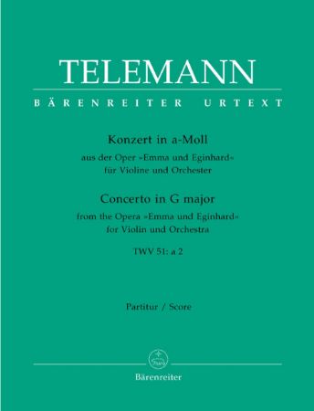 TELEMANN:CONCERTO IN A-MOLL TWV 51.a2 SCORE