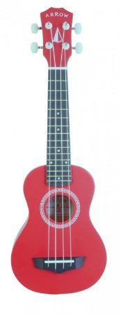 ARROW sopran ukulele PB10 mat rdeča w/bag