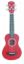 ARROW sopran ukulele PB10 mat rdeča w/bag