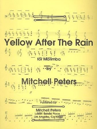 PETERS:YELLOW AFTER THE RAIN FOR MARIMBA