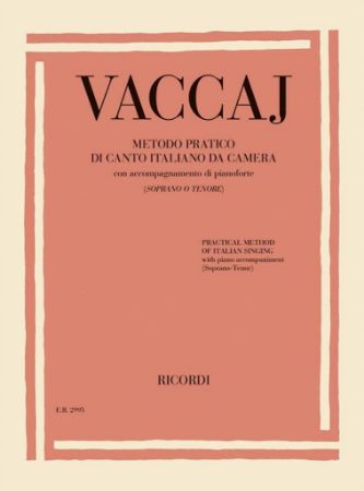 VACCAI:METHODO PRATICO SOPRAN O TENOR